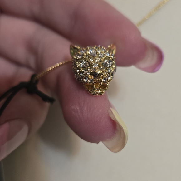 Alexis Bittar Striking Gold Panther Pendant Necklace - Picture 5 of 7